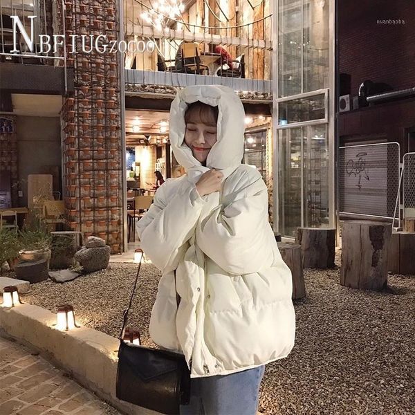 

beige black color casual hooded zipper women parkas covered button female jacket1