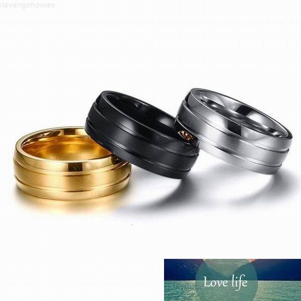 

arrival black titanium steel rings wedding new band gold/black/steel finger ring for mens womens, Silver