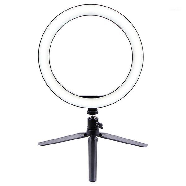 

ring light 10 inch led dimmable desklamp makeup selfie ring light with tripod stand & cell phone holder for youtube video/ph1