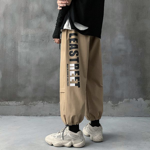 

2021 new hip hop streetwear sport spring harem rock load pocket fashionable men fashion runners skate pants a1pl, Black