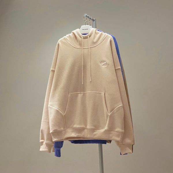 

21fw new hip hop double-sided polar fleece scarf men women pullovers hoodie sweatshirts, Black