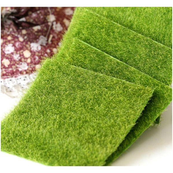 

wholesale-new micro landscape decoration diy mini fairy garden simulation plants artificial fake moss decorative lawn turf green grass kqcm