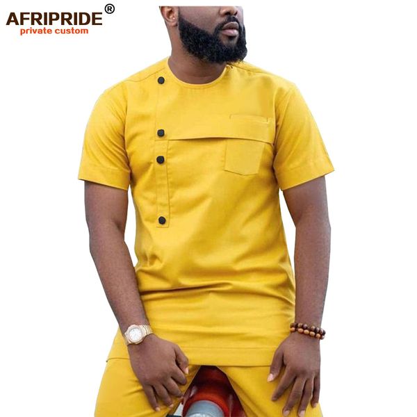 

african men clothing ankara pants set dashiki shirt 2 piece outfit crop attire short sleeve casual afripride a1916032 201015, Gray