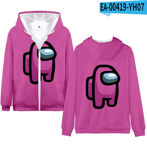 

2020 among us zipper hooded hoodie jacket men sweatshirt boys girls harajuku hip hop casual hip hop streetwear tracksui c0127, Black