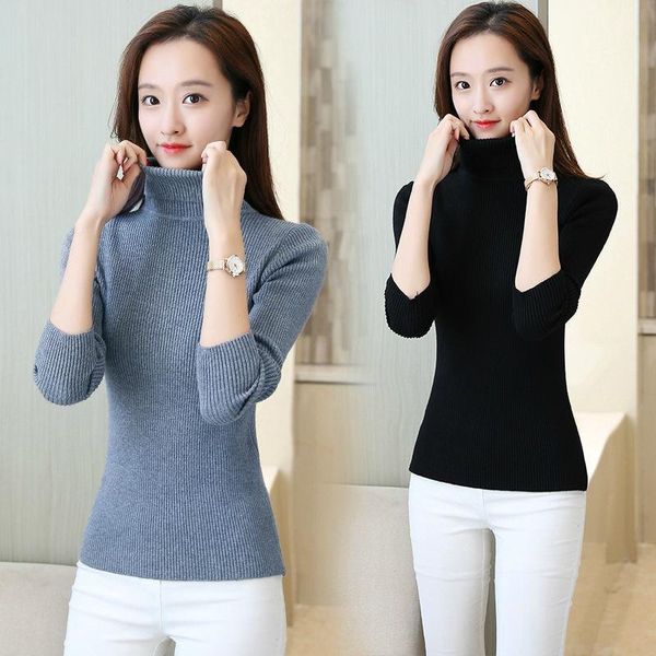 

womens sweaters 2020 winter turtleneck sweater women thin pullover jumper knitted sweater pull femme hiver truien dames #061, White;black
