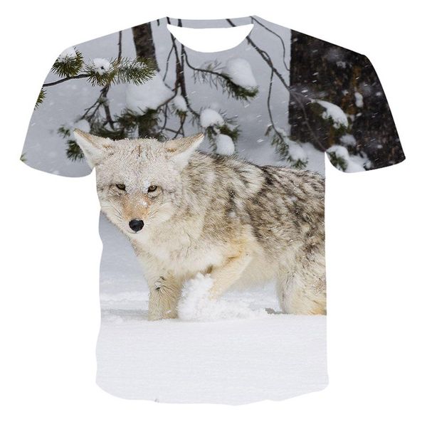 

wolf animal cool personality 3d print shirts hentai horror anime men clothing