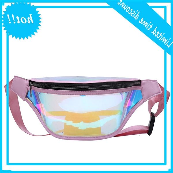 

laser waist transparent single shoulder messenger women's bag