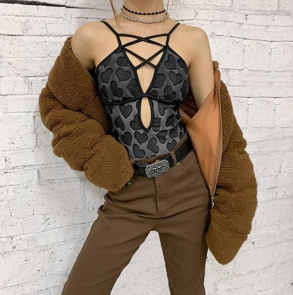 

da 1241b 2021ins fashion print tight strap cut out one piece, White;black