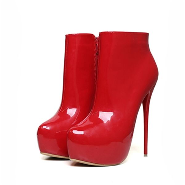 

new style 2021 16cm super stiletto boots fashion side zip women's rubber shoes 34-44 xhi6, Black