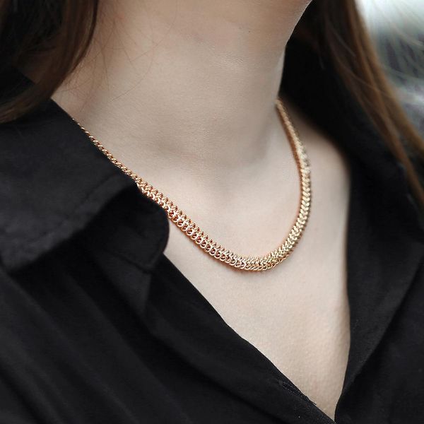 

wedding rose men rope swirl jewelry color gold party 585 60cm fashion cn30 long womens chain necklace 50cm tseteqc queen66, Silver