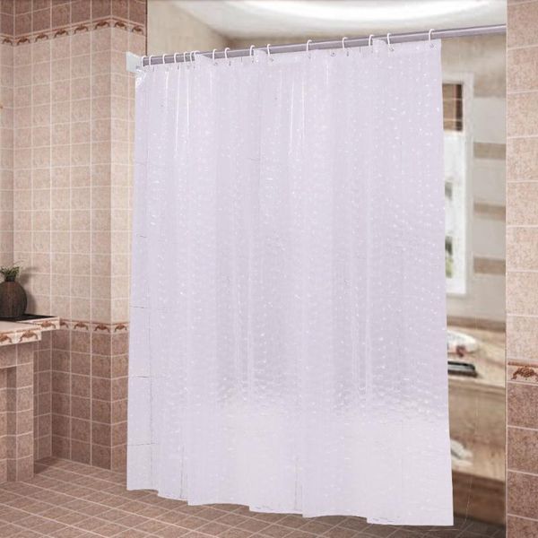 

shower curtains 120*180cm 180*180cm water poof 3d cube pattern plastic keep warm temperature bathroom curtain with 12 hooks dq9086