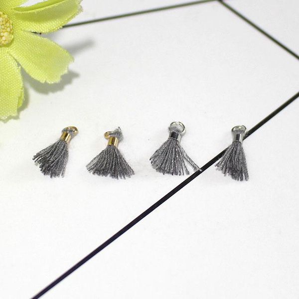

30pc 1cm mini cotton gold silver ring tassel pendant diy bracelet earrings jewelry fringe trim home curtain decor crafts tassels h bbyptt