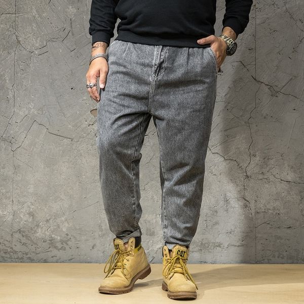 

nliap autumn winter jeans fashion brand casual men's and loose plus jeansjeans jeansfat plus size pants men's casual pants lmzwi, Blue