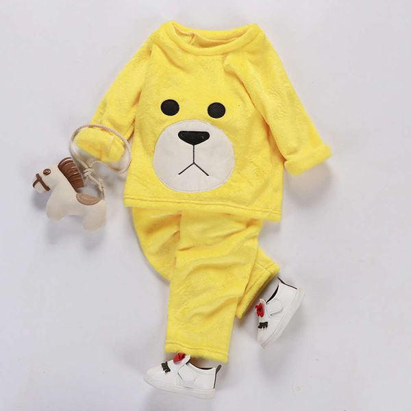 

and winter autumn children's warm plush tiandudu underwear pajamas 8i34, Red;brown