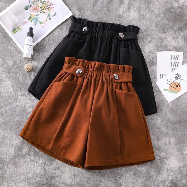 

plus big size clothing for femme woman high waist 2020 women's shorts clothes pants elastic black cloth shorts female a61711, White;black