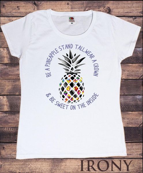 

sport t-shirt smarties pineapple wear a crown sweet on the inside 2019 new men's t shirt fashion men t shirt 80s t shirt