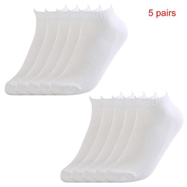 

men's socks men summer soft breathable ankle low cut crew casual cotton blend 5 pairs or 1 pair of sell1, Black