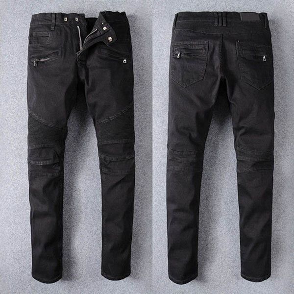 

2021 mens denim jeans black ripped pants fashion skinny broken style bike motorcycle rock straight denim men jeans new style mens joggers, Blue
