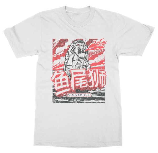 

спорт новый 2019 hot summer casual печать singapore merlion world city travel passport plane отпуск азия остров tee shirt