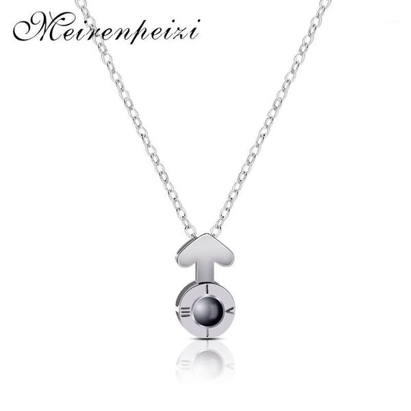 

personality trend fashion male female logo silver copper zircon couple pendant necklace party wedding jewelry1
