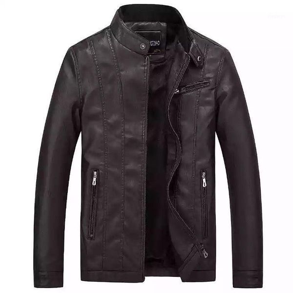

men's leather jacket mens winter coat chaqueta de cuero para hombre faux leather jacket mens faux fur coats pu jackets1, Black