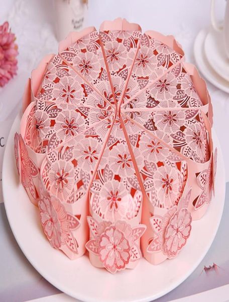 

100pcs lot hollow flower cake wedding candy box wedding favors and gifts craft paper box for event party decoration supplies h wmtvza