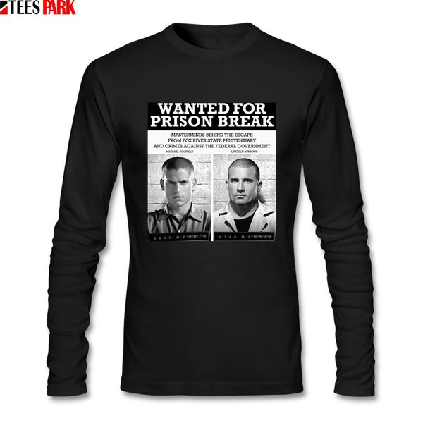

wanted for prison break t shirts autumn long sleeve t shirt man graphic shirts abstract printing tee sport hooded sweatshirt hoodie