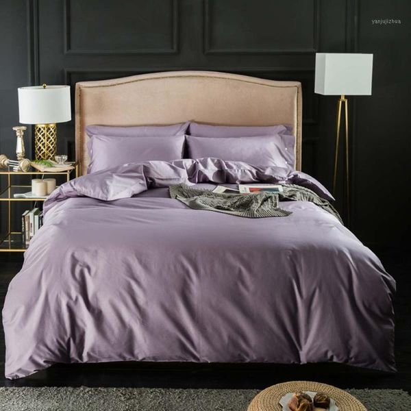 

papa&mima nordic light violet egyptian cotton bedlinens twin  king size family set duvet cover set bedding bedspread1