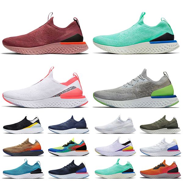

2020 epic react women mens running shoes burgundy royal green triple white black pink outoor jogging trainers sneakers