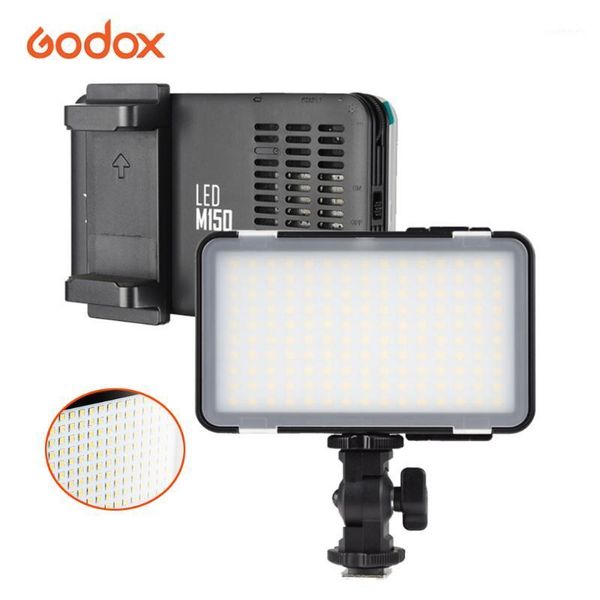 

godox ledm150 9w 5600k mobile phone led video light 150*led lamp beads p fill light for camera camcorder dv cell phone1