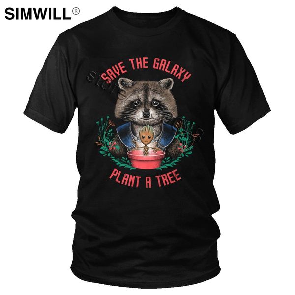 

vintage save the galaxy funny short sleeved raccoon plant a tree print comic graphic tee gift fans hooded sweatshirt hoodie men t shirt