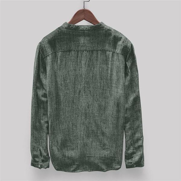 

men's casual shirts uplzcoo men mens solid blouse linen basic button cotton long sleeve v-neck summer 2021 ja228, White;black