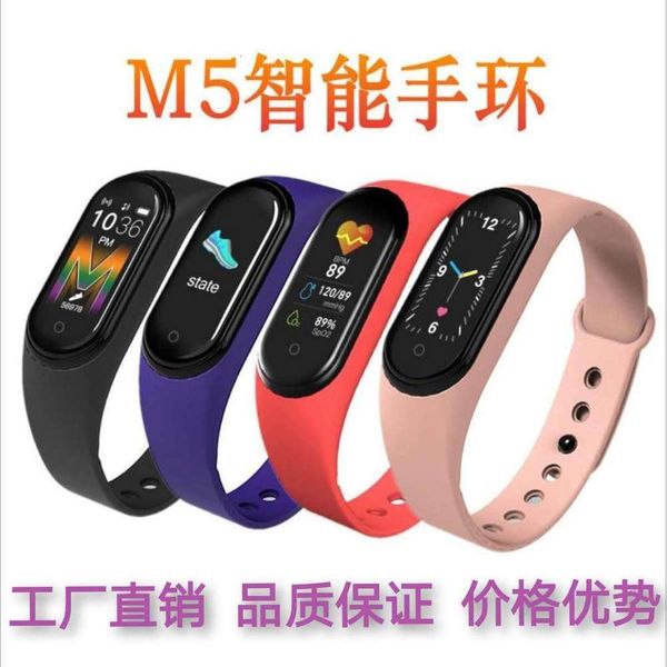 

bluetooth smart m5 color screen step heart rate blood prsure sleep monitoring waterproof braceletjk