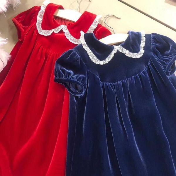 

girl's dresses girls dress solid red blue princess party1, Red;yellow