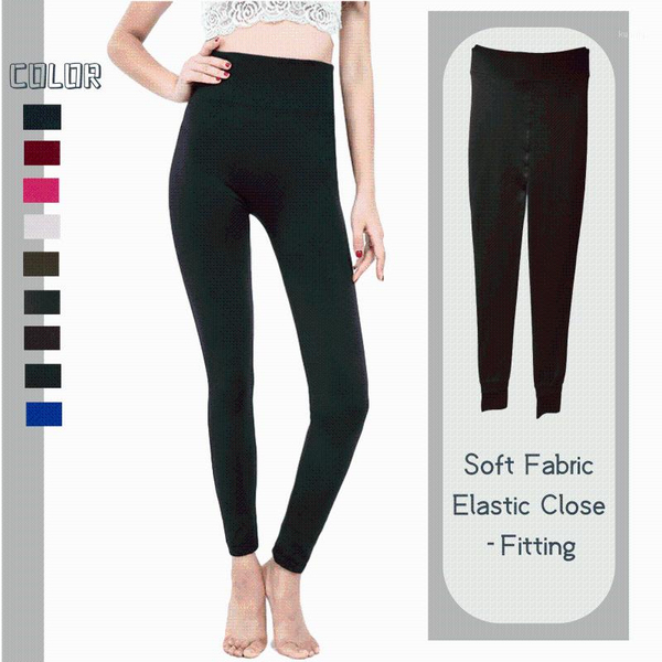 

new arrival autumn winter brushed thin velvet long leggings women bottom out wear high-waist seamless integrated thermal pants1, Black;white