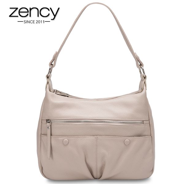 

zency more colors designer handbag soft genuine leather lady on the shoulder bags winter fashion women hobo bag cross body beige c0121