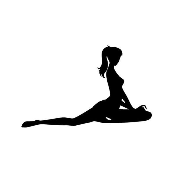 

13.7*8.7 aerobic exercise yoga fitness meditation vinyl car sticker silhouette c16-1989