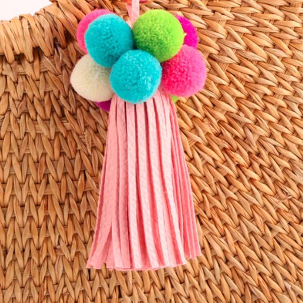 

мода ювелирные изделия брелок pom pom tassels ключевые цепь помпома ключ в день святого валентина подарок кулон подарок оптовая цена qh6007
