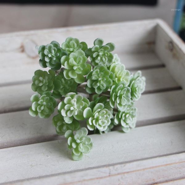 

24 heads artificial succulent grass plant fake landscape land lotus rare plants flower garden decor wedding decoration1