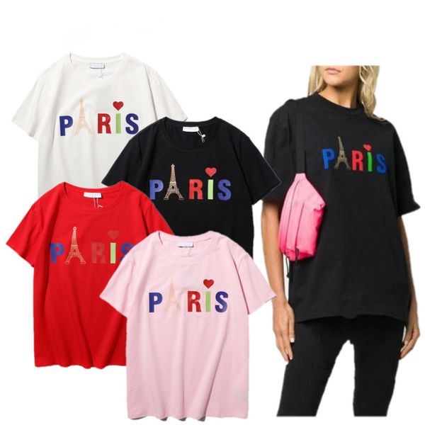 

20ss summer popular style ladies tshirts black and white women designers clothes mujer clothing active fashion letter print women's t-s