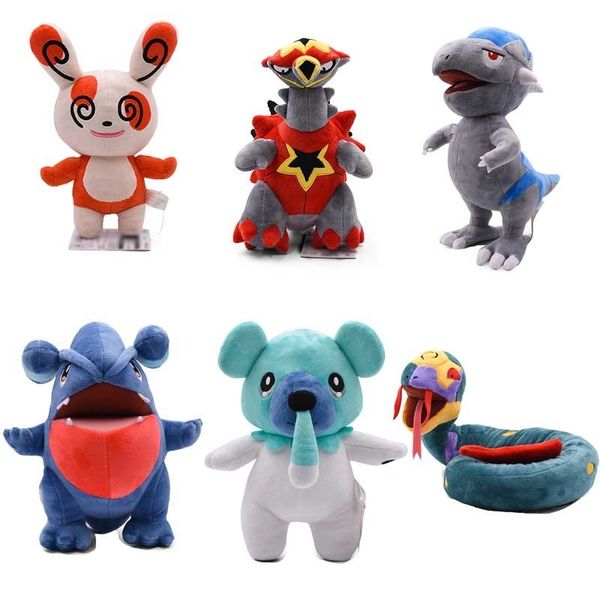 

6 style 9-36'' cranidos gible seviper cubchoo spinda turtonator plush toy soft stuffed dolls for children y200703