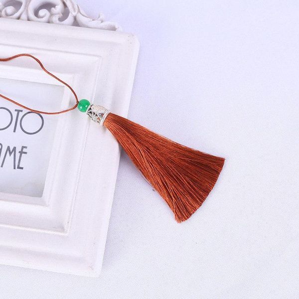 

5pcs new style jade beads tassel diy garments materials key bag phone bookmark tassel pendant hand make embellissements craft h jllvjf