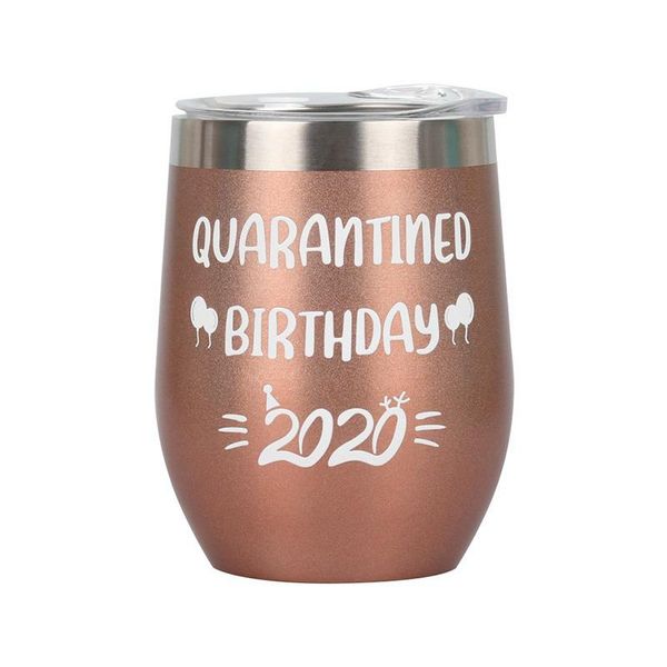 

день рождения персонализированного термос карантин пиво путешествие 2020 mug форма яйцо массажер кубок подарки 12oz вина стали customized не