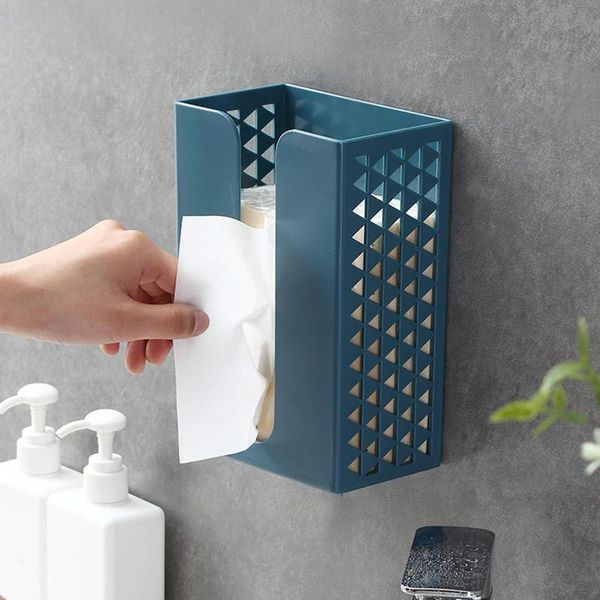 

european style hollow punch-wall mount pumping paper tissue box multifunctional napkin container storage holder rack