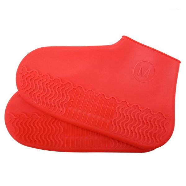 

rain covers 1 pair reusable latex waterproof shoes slip-resistant rubber boot overshoes s/m/l accessories1