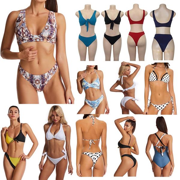 

ten womens bikinis set swimwear sports bra vest +pants leggings halter swimsuits swimming suit for women thong bikini fashion
