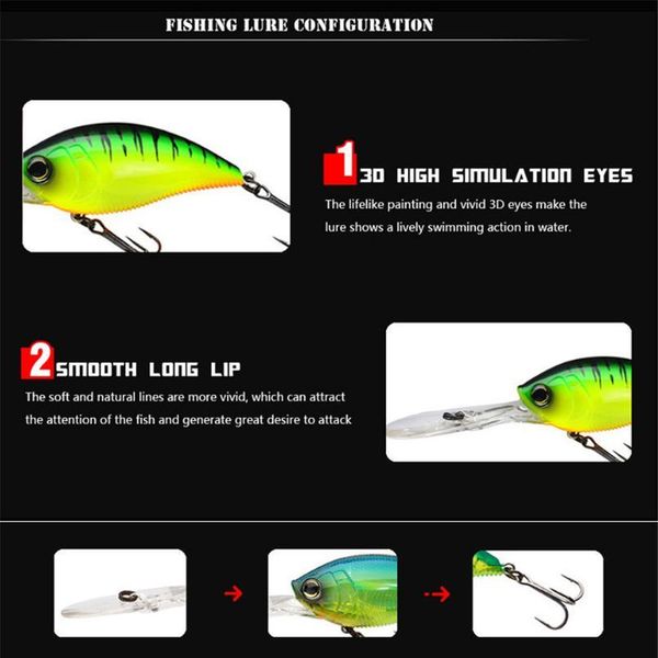 

1pcs wobbler fishing lures 70mm 22g floating plastic artificial hard bait crankbait trolling bass carp fishin qylxrw