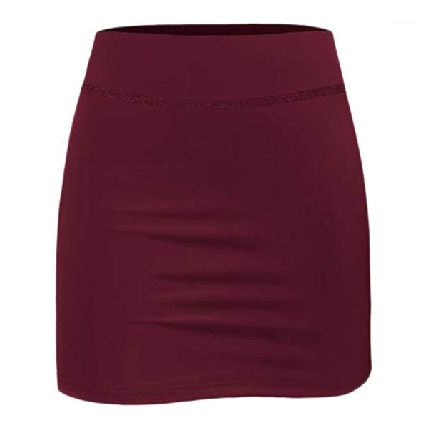 

yoga outfits women tennis skirts inner shorts elastic sports golf skorts with pockets fitness m1, White;red