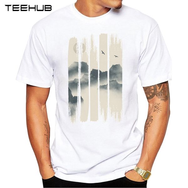 

new arrivals teehub cool men's fashion japanese mountain design t-shirt short sleeve o-neck hipster tee sport hooded sweatshirt hoodie