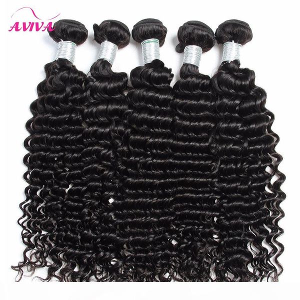 

brazilian deep curly virgin hair weaves 3pcs lot natural color jerry curly 100% human hair extensions bundles can be dyed, Black